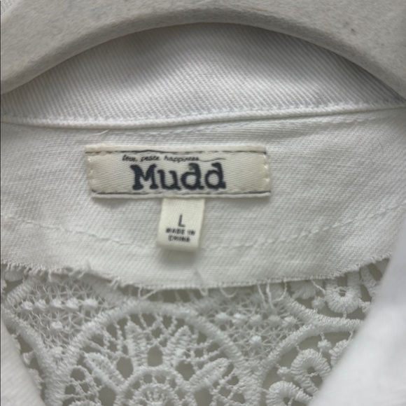 Mud Pie White Denim Vest - Picture 2 of 4